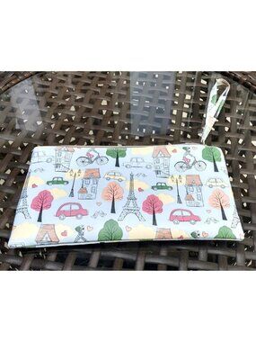 Paris Inspired Zippered Cosmetic Bag